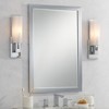 Possini Euro Design Midtown Modern Wall Light Sconces Set of 2 Chrome Hardwire 4 1/2" Fixture White Glass for Bedroom Bathroom Vanity Reading House - 2 of 4
