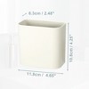 Unique Bargains Wall Mount Toothbrush Holder 4.65"x2.48"x4.25" 1 Pc - 3 of 4