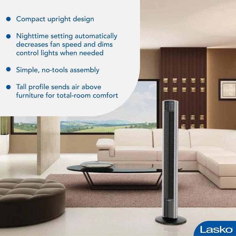 Lasko XtraAir 48 In. Tower Home Fan Air Ionizer with Remote Control (2 Pack), 3 of 7