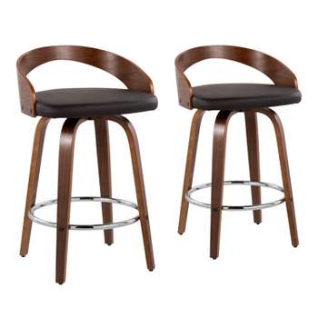 Set of 2 Grotto Upholstered Counter Height Barstools - Lumisource