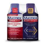 Mucinex Max Strength Sinus Medicine - Day & Night - Liquid - 6 fl oz/2ct