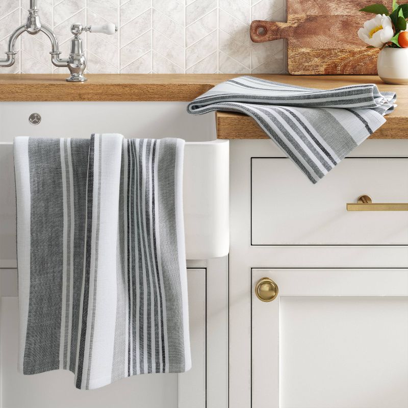2pk Cotton Plain Woven Kitchen Towels - Threshold™, 2 of 8