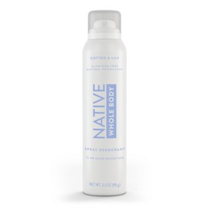 Native Whole Body Deodorant Spray - Cotton & Lily - 3.5oz - 1 of 4