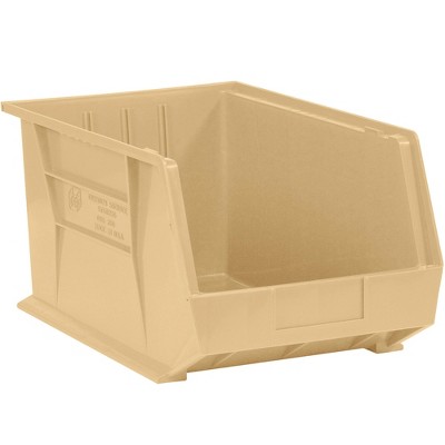 Box Partners Plastic Stack & Hang Bin Boxes 5 3/8" x 4 1/8" x 3" Ivory 24/Case BINP0543V