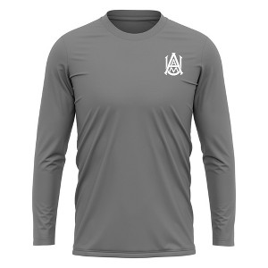 Alabama A&M University Adult Sport Long Sleeve Left Chest Logo, Athletic Heather - 1 of 4