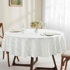 Izod Chadwick White Silver Lurex 70" Round Tablecloth - 2 of 3