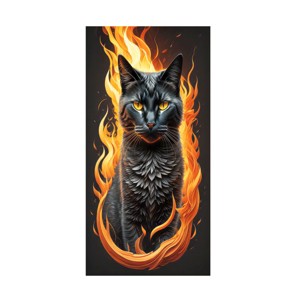 Trademark Fine Art - FootePrint Art Flamin Feline Canvas Art - 1 of 4