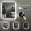 Vyaya Huron Rectangular Frameless Anti-Fog Wall Bathroom LED Vanity Mirror in Silver - 4 of 4