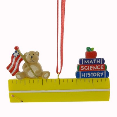 Personalized Ornaments 1.75 In Teacher Ruler Personalized Free School Books Tree Ornaments