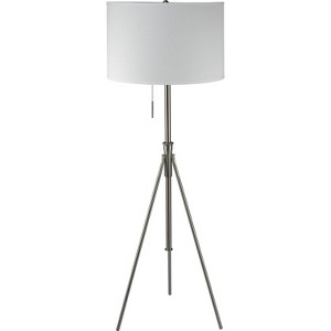 Vynxaria 72 Inch KD Shade Floor Lamp with Adjustable Brown Metal Tripod, Ideal for Bedroom, Living Room & Office - 1 of 4