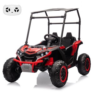 2-Seater Kids Ride On Utv, 24V 4WD Electric Truck with Sun Shade,Remote Control - 1 of 4