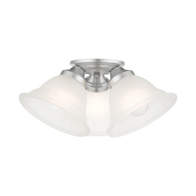 Livex Lighting Wynnewood 3 - Light Flush Mount in  Satin Nickel