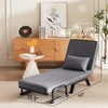 Airsurfer 5-in-1 Folding Chair Bed with Adjustable Backrest & Pillow ¨C Convertible Sleeper Sofa for Small Spaces, Office, or Floor Lounging - 4 of 4