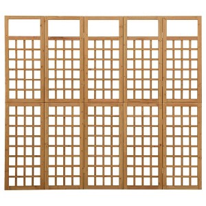vidaXL 5-Panel Room Divider/Trellis Solid Fir Wood 79.3"x70.9" - 1 of 4