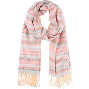 INSPIRE CHIC Women's Colorful Plaid Blended Cashmere Fringe Winter Warm Scarves 1Pc - 1 of 4