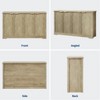 Meiyiu Buffet Sideboard Cabinet, Fluted Modern Credenza with 4 Doors & Shelves, Wood Storage Console Coffee Bar Wine Bar Cabinet Table - 3 of 4