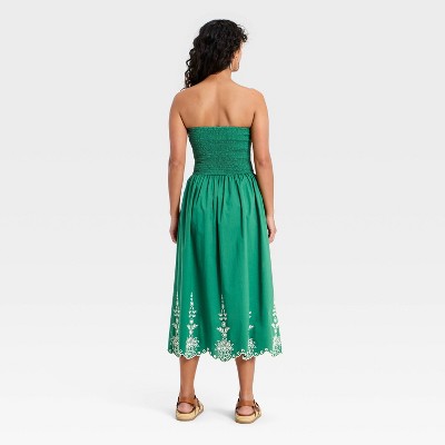 Women&rsquo;s Strapless Midi Sundress – Universal Thread
