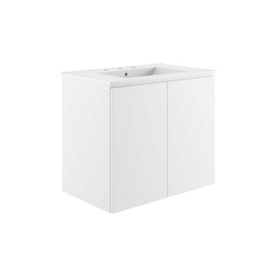 Modway Bryn 30Inch Wall-Mount Bathroom Vanity