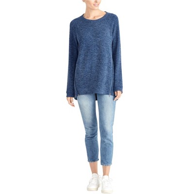 Rachel Roy Womens Rowan Zipped Side Pullover Sweater