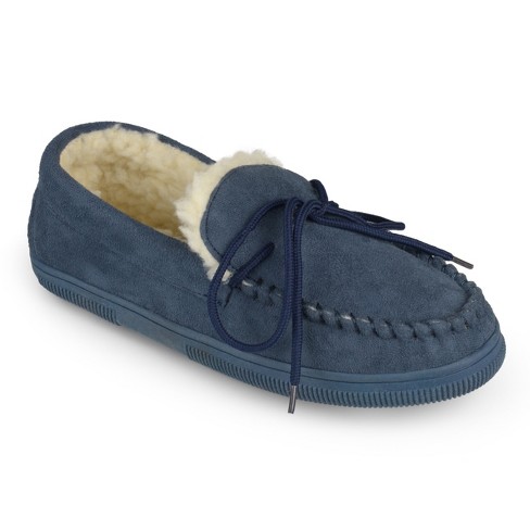 Vance Co. Men's Moccasin Slipper, Navy 10 : Target