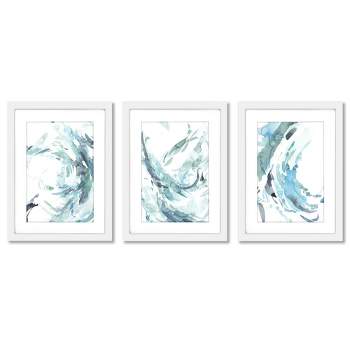 Abstract Waves By Jenni Pirmann - 3 Piece Gallery Framed Print Art Set ...