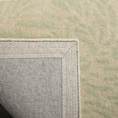Elegant Gray Floral Tufted Wool Area Rug, Handmade, 8' x 10'