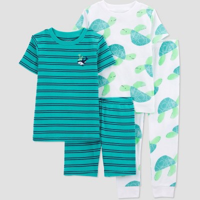 Image of Carter's Just One You® Toddler Boys' 4pc Sea Turtles Pajama Set - Blue 3T