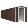 vidaXL Large Outdoor Garden Storage Shed in Dark Brown - Galvanized Steel Design for Durability - Spacious for Tools and Equipment Storage - 4 of 4