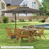 Costway  10 FT Patio Offset Umbrella w/8 Ribs Cross Base Tilt - 2 of 4