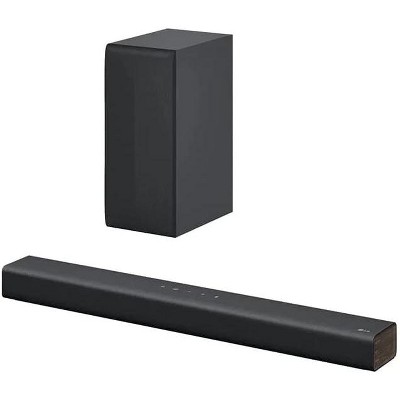LG Sound Bar and Wireless Subwoofer S40Q - 2.1 Channel, 300 Watts Home Theater Audio, Black