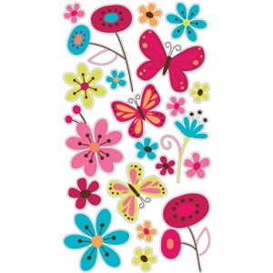 Sticko Stickers - Glitter Butterfly Garden, 21pcs - 1 of 1