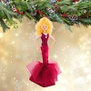 Italian Ornaments 7.0 Inch Chic Lady In Rose Dress Glittered Bodice Italian Tree Ornaments - 2 of 4