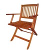 Syemin Wooden Folding Chair Set of 4, Foldable Decorative Chair for Living Room, Dining Room, Patio, Brown, 18.9"*22.83"*33.27" - 4 of 4