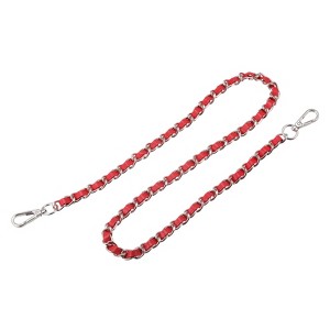 Unique Bargains Metal Corrosion-Resistant PU Leather Purse Flat Chain Straps - 1 of 3