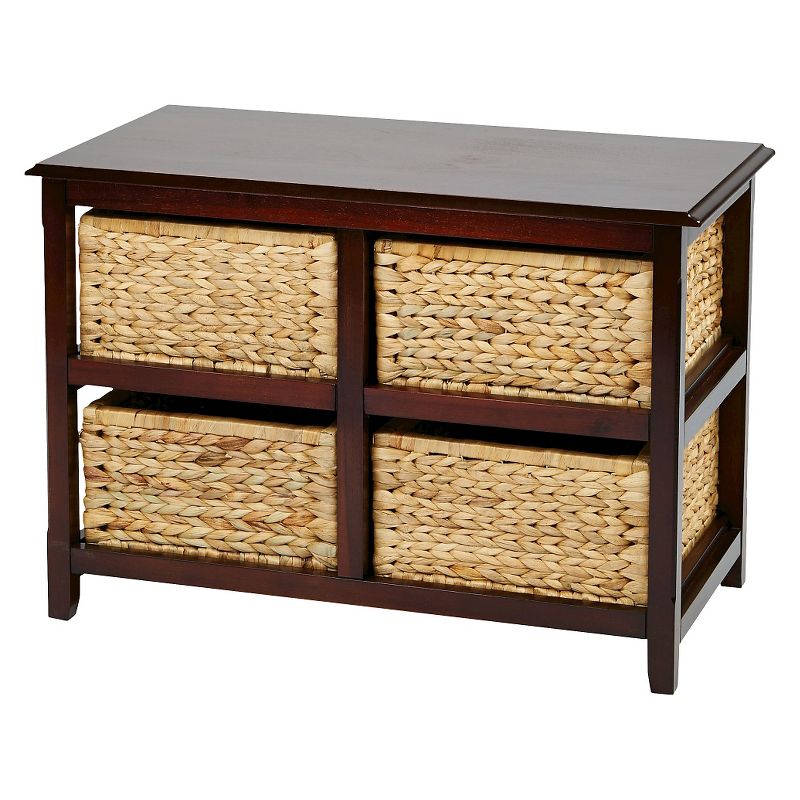 20.5&#34; Seabrook TwoTier Storage Unit with Espresso and Natural Baskets - OSP Home Furnishings, 5 of 8