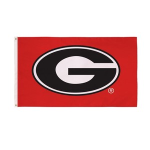 NCAA University of Georgia Flag with Grommets, 3'x5' UGA Bulldogs Outdoor College Flags & Banners for Garden Patio Indoor Wall Décor - 1 of 4