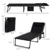PAGED Foldable Outdoor Chaise Lounge Chair Rocking Sun Lounger Chair Steel Frame for Camping, Beach, Picnics, Deck - 2 of 4