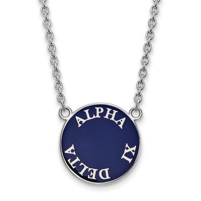 Black Bow Jewelry Sterling Silver Alpha Xi Delta Greek Life Necklace 18 Inch