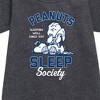 Girls' - Peanuts - Peanuts Sleep Society Graphic Short Sleeve Fleece Dress - 2 of 4