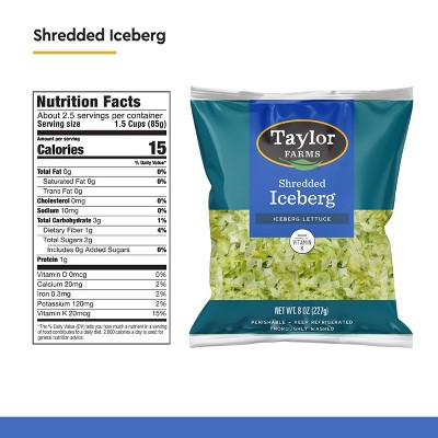 Taylor Farms Fresh Shredded Iceberg Lettuce - 8oz