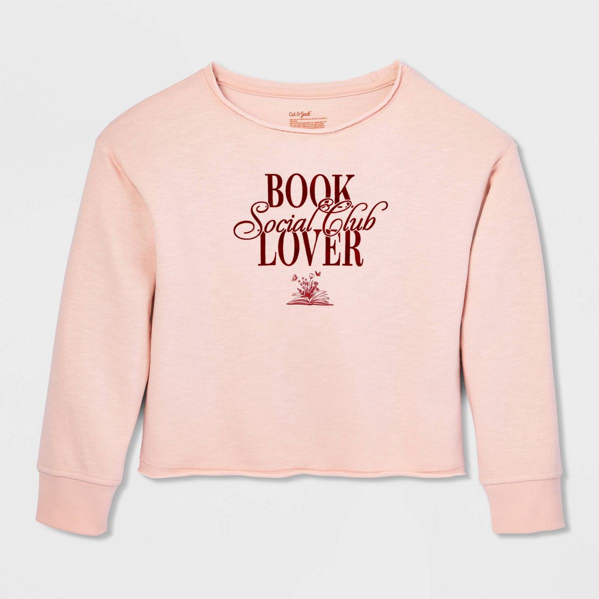 Girls' French Terry Off The Shoulder Graphic Pullover Sweatshirt - Cat & Jack™ - thumbnail 9