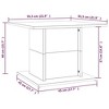 Coffee table 55.5x55.5x40 cm chipboard smoked oak - 3 of 4