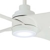 56" Minka Aire Modern Indoor Ceiling Fan with LED Light Remote Control Flat White for Living Room Kitchen Bedroom Family Dining - 3 of 4