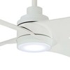 56" Minka Aire Modern Indoor Ceiling Fan with LED Light Remote Control Flat White for Living Room Kitchen Bedroom Family Dining - image 3 of 4