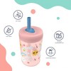 LunaLulinlk Tumbler, Soft Straw Tumbler for Toddlers, 12oz, Leak-Proof, Easy to Hold, Sunshine and Rainbows - 2 of 4