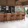 Tangkula 4pcs 30.5" Bar Stools 360° Swivel Bar Height w/ PVC Leather Cushioned Seat - 3 of 4