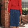 Women's Timeless Denim A-Line Midi Skirt - Cupshe - 3 of 4