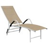 vidaXL Sun Lounger Textilene and Aluminum Cream - 2 of 4