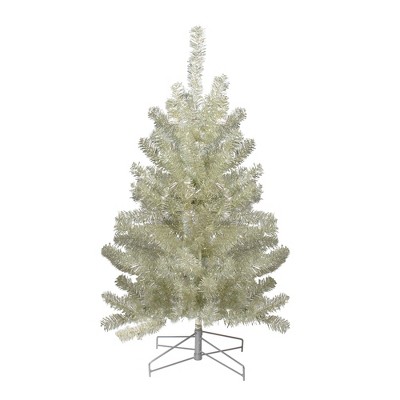 Northlight 3' Metallic Platinum Artificial Tinsel Christmas Tree - Unlit