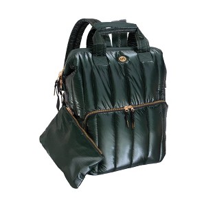 Joan & David Tubular Quilted Metallic Puffer Nylon 18-Inch Workbook Backpack - 1 of 4